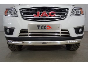 Защита передняя нижняя (овальная с ДХО) 75х42 мм для JAC T6 2015 – н.в. JACT621-19