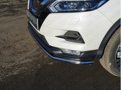 Защита переднего бампера 42 мм ТСС для Nissan Qashqai 2019-2021
