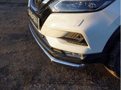 Защита переднего бампера 60 мм ТСС для Nissan Qashqai 2019-2021