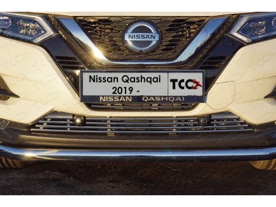 Защита переднего бампера 60 мм ТСС для Nissan Qashqai 2019-2021