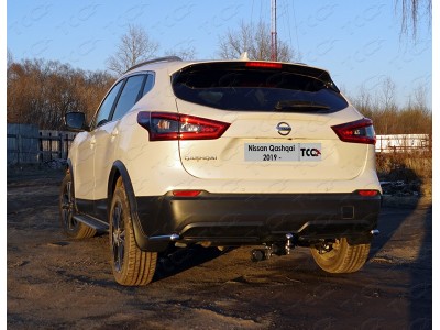 Защита задняя уголки 42 мм ТСС для Nissan Qashqai 2019-2021