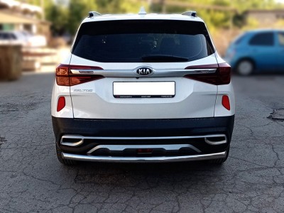 Защита заднего бампера d-60 Технотекдля Kia Seltos 2019 – н.в.