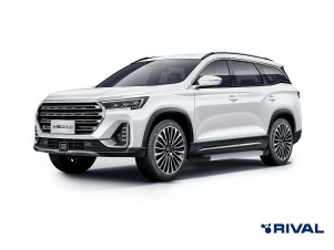 Порог-площадка "Silver" F193AL + комплект крепежа для Jetour X90 Plus 2023-н.в. №F193AL.0912.1