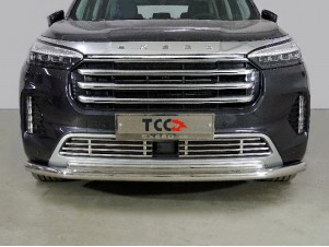 Защита передняя нижняя (двойная) 60,3/42,4 мм для Exeed VX 2.0L 4WD 2021 – н.в. EXEEDVX21-17