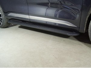 Пороги алюминиевые Slim Line Black 1920 мм для Exeed VX 2.0L 4WD 2021 – н.в. EXEEDVX21-33B