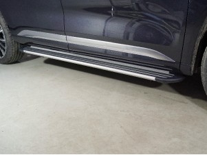 Пороги алюминиевые Slim Line Silver 1920 мм для Exeed VX 2.0L 4WD 2021 – н.в. EXEEDVX21-33S