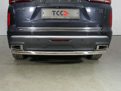 Защита задняя 60,3 мм ТСС для Exeed VX 2.0L 4WD 2021 – н.в.