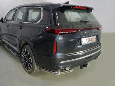 Защита задняя (уголки) 60,3 мм ТСС для Exeed VX 2.0L 4WD 2021 – н.в.