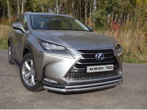 Защита передняя двойная 60-42 мм для Lexus NX-200 № LEXNX20014-03