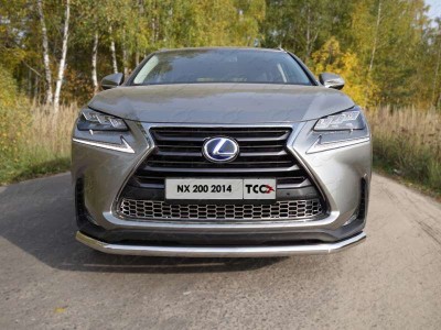 Защита переднего бампера 60 мм ТСС для Lexus NX-200 2014-2017