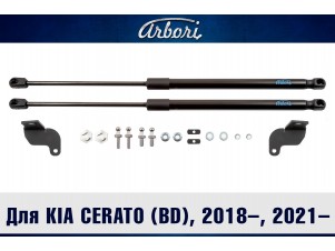 Упоры капота для KIA Cerato (BD), 2018-2021, IV Рест 2021-н.в., к-т 2 шт / Киа Серато №ARBORI.HD.022105
