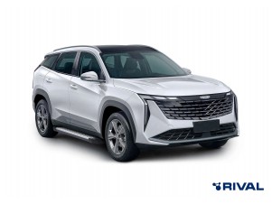Порог-площадка "Bmw-Style" D180AL + комплект крепежа для Geely Atlas 2024-н.в. №D180AL.1909.1