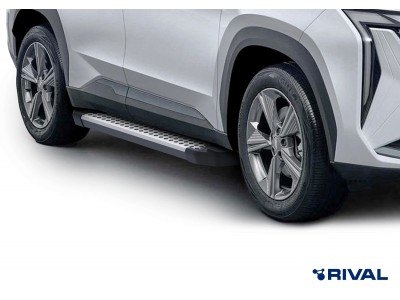 Порог-площадка "Bmw-Style" D180AL + комплект крепежа для Geely Atlas 2024-н.в.