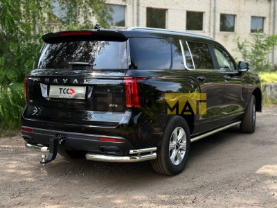 Пороги труба 60,3 мм комплект для Haval H5 Diesel 4WD 2024-н.в.