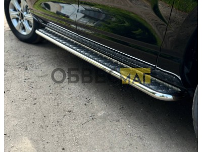 Пороги с площадкой 42,4 мм комплект для Haval H5 Diesel 4WD 2024-н.в.