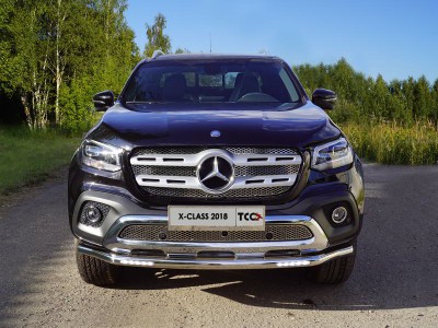 Защита переднего бампера с ДХО 60 мм для Mercedes-Benz X-Class 2018-2021
