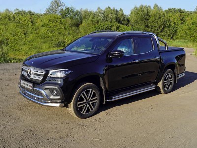 Защита переднего бампера 76 мм для Mercedes-Benz X-Class 2018-2021
