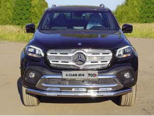 Защита переднего бампера с ДХО 76 мм для Mercedes-Benz X-Class № MERXCL18-08