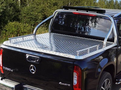 Защита кузова пикапа с фарой для крышки 75х42 мм для Mercedes-Benz X-Class 2018-2021