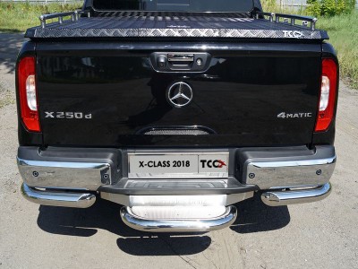 Защита задняя уголки 76 мм для Mercedes-Benz X-Class 2018-2021