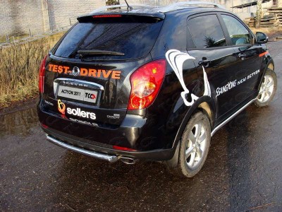 Пороги труба 60 мм ТСС для SsangYong Actyon 2010-2021