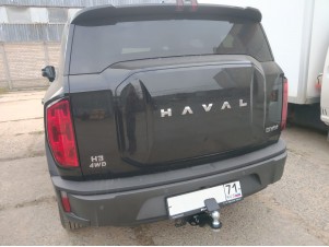 Фаркоп с хромированной накладкой для Haval H3 2024-н.в. съемное крепление шара под американский квадрат №FA 0540-E