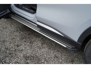 Пороги алюминиевые Slim Line Silver 1820 мм для Exeed RX 2.0L 4WD 2023 – н.в. EXEEDRX23-05S