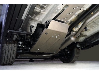 Защита топливопровода (алюминий) 4 мм (комплект 2шт) ТСС для Exeed RX 2.0L 4WD 2023 – н.в. 