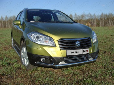 Накладка решётки радиатора 12 мм ТСС для Suzuki SX4 New 2013-2021