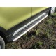 Пороги алюминиевые ТСС с накладкой для Suzuki SX4 New 2013-2021