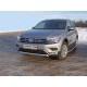 Защита передняя овальная для Offroad 75х42 мм ТСС для Volkswagen Tiguan 2016-2021