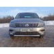 Защита передняя овальная для Offroad 75х42 мм ТСС для Volkswagen Tiguan 2016-2021