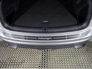 Накладка на задний бампер шлифованный лист Volkswagen для Volkswagen Tiguan № VWTIG17-41