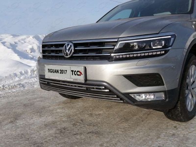 Накладка решётки радиатора верхняя для Offroad 16 мм ТСС для Volkswagen Tiguan 2016-2021