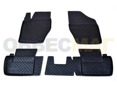 Коврики в салон Norplast полиуретан чёрные для Citroen C4 2011-2021