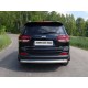 Защита заднего бампера овальная длинная 75-42 мм ТСС для Kia Sorento Prime 2015-2017