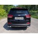 Защита заднего бампера уголки 60 мм ТСС для Kia Sorento Prime 2015-2017
