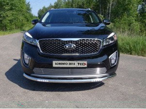 Накладка решётки радиатора 12 мм для Kia Sorento Prime № KIASOR15-05