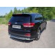 Защита заднего бампера короткая 60 мм ТСС для Kia Sorento Prime 2015-2017