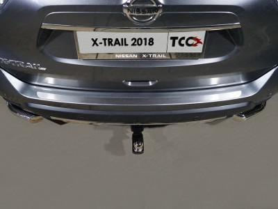 Накладка на задний бампер шлифованный лист ТСС для Nissan X-Trail T32 2018-2021
