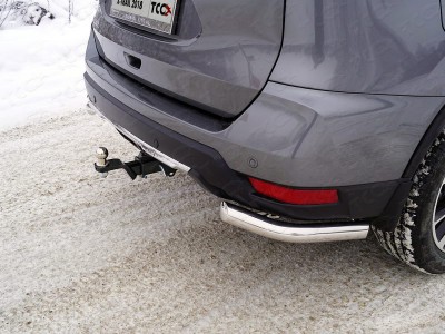 Защита задняя уголки 60 мм ТСС для Nissan X-Trail T32 2018-2021