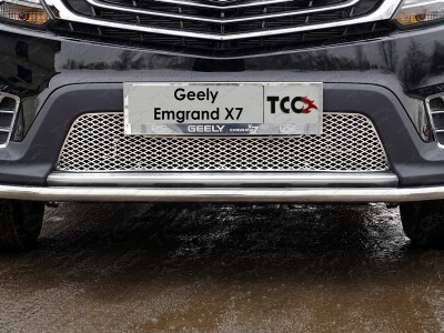 Защита переднего бампера 42 мм ТСС для Geely Emgrand X7 2018-2021