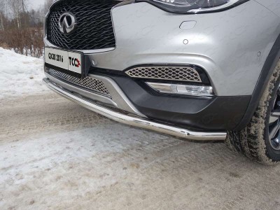 Защита переднего бампера 42 мм ТСС для Infiniti QX30 2016-2021