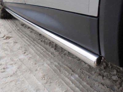 Пороги труба 42 мм ТСС для Infiniti QX30 2016-2021