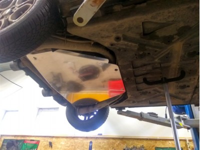 Защита моторного отсека (алюминий 4 мм) для Smart Fortwo 2014-2024 (V - все), Smart Forfour 2014-2023 (V - все)