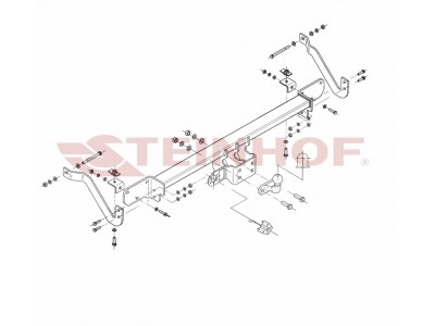 Фаркоп для Peugeot Boxer , в т.ч. L4/XL 2006-02/2014, 03/2014-н.в., FIAT Ducato фургон, микроавтобус, в т.ч. L4/XL 2006-02/2014, 03/2014-н.в., Citroen Jumper фургон, микроавтобус, в т.ч. L4/XL 2006-02/2014, 03/2014-н.в. фланцевое крепление шара