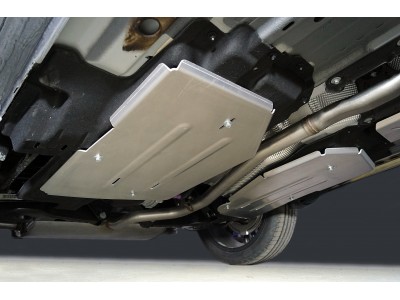 Защита бака (алюминий) 4мм (комплект 2 шт) для Geely Monjaro 2.0 4WD 2021-н.в., Atlas 2023-н.в.