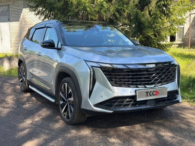 Пороги алюминиевые с пластиковой накладкой 1820 мм для Geely Atlas 2023-н.в.