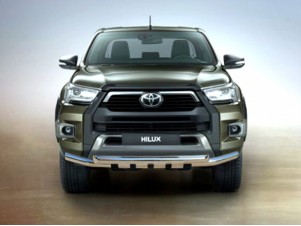 Защита переднего бампера d-76 с доп.накладками для Toyota Hilux VIII Рестайлинг 2020 – н.в. TH20_1.2