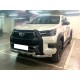 Защита переднего бампера d-76 с доп.накладками для Toyota Hilux 2020 – н.в.
